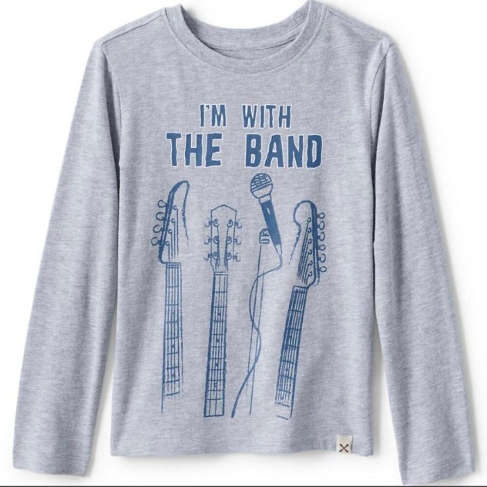 Blake Shelton x Lands End "I'm with the band" graphic top - Kids sz 8